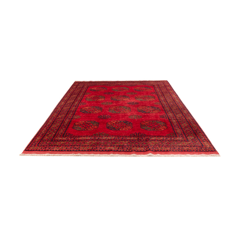 Alfombra afgana - Kunduz - 305 x 203 cm - rojo