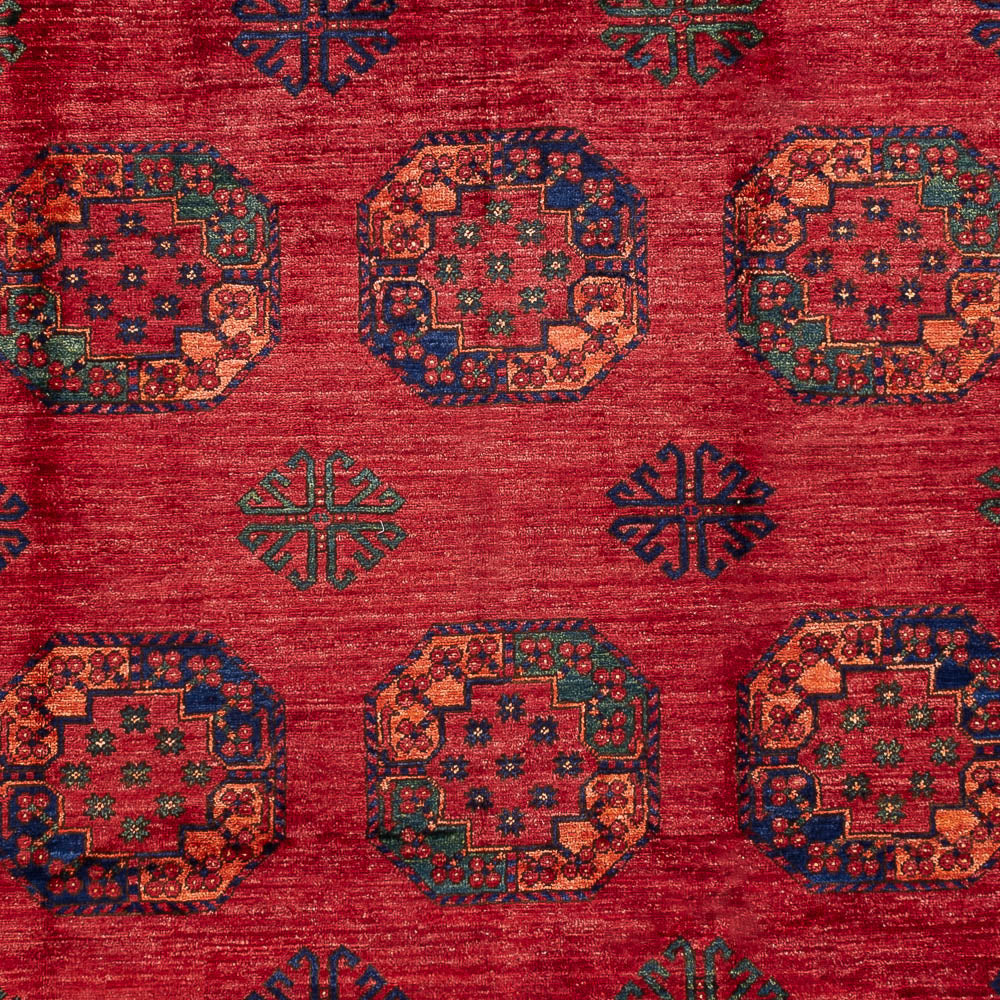 Alfombra afgana - Kunduz - 300 x 201 cm - rojo