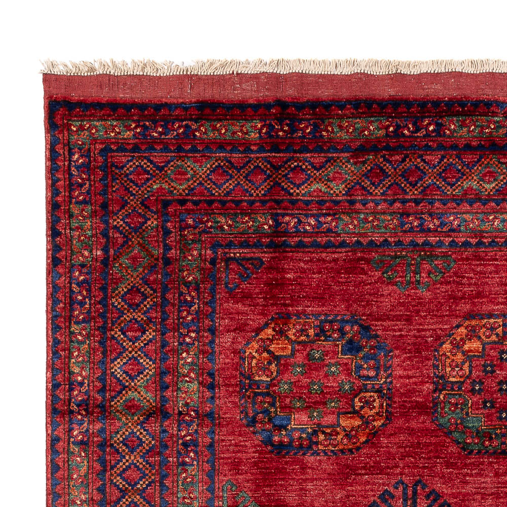Alfombra afgana - Kunduz - 300 x 201 cm - rojo