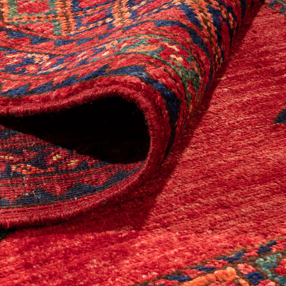 Alfombra afgana - Kunduz - 300 x 201 cm - rojo