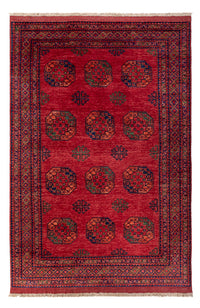 Alfombra afgana - Kunduz - 298 x 201 cm - rojo