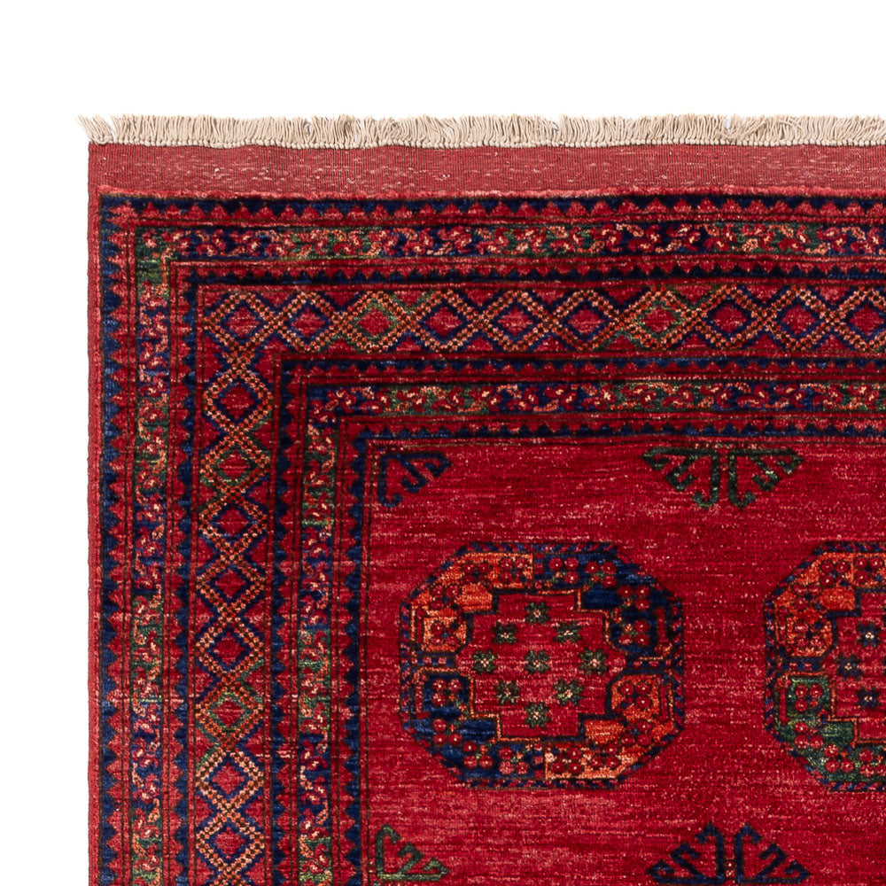 Alfombra afgana - Kunduz - 298 x 201 cm - rojo