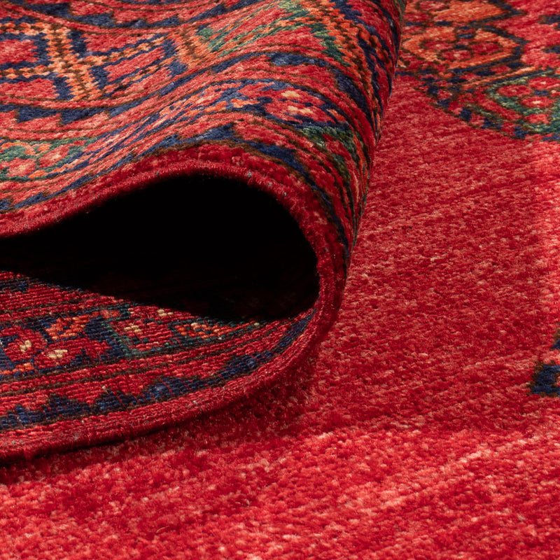 Alfombra afgana - Kunduz - 298 x 201 cm - rojo