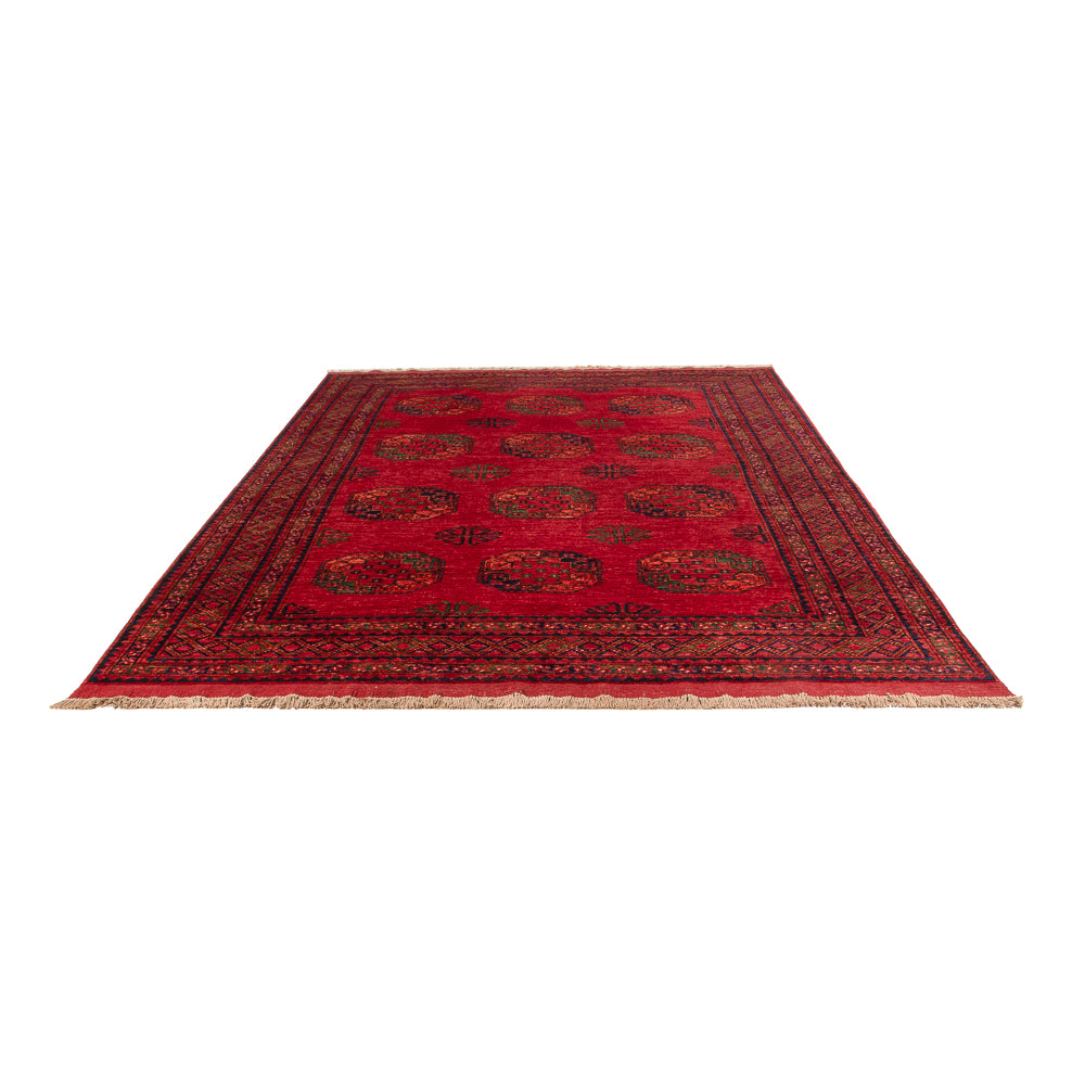 Alfombra afgana - Kunduz - 298 x 201 cm - rojo