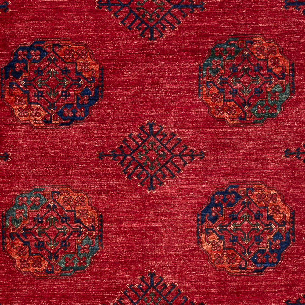 Alfombra afgana - Kunduz - 299 x 220 cm - rojo