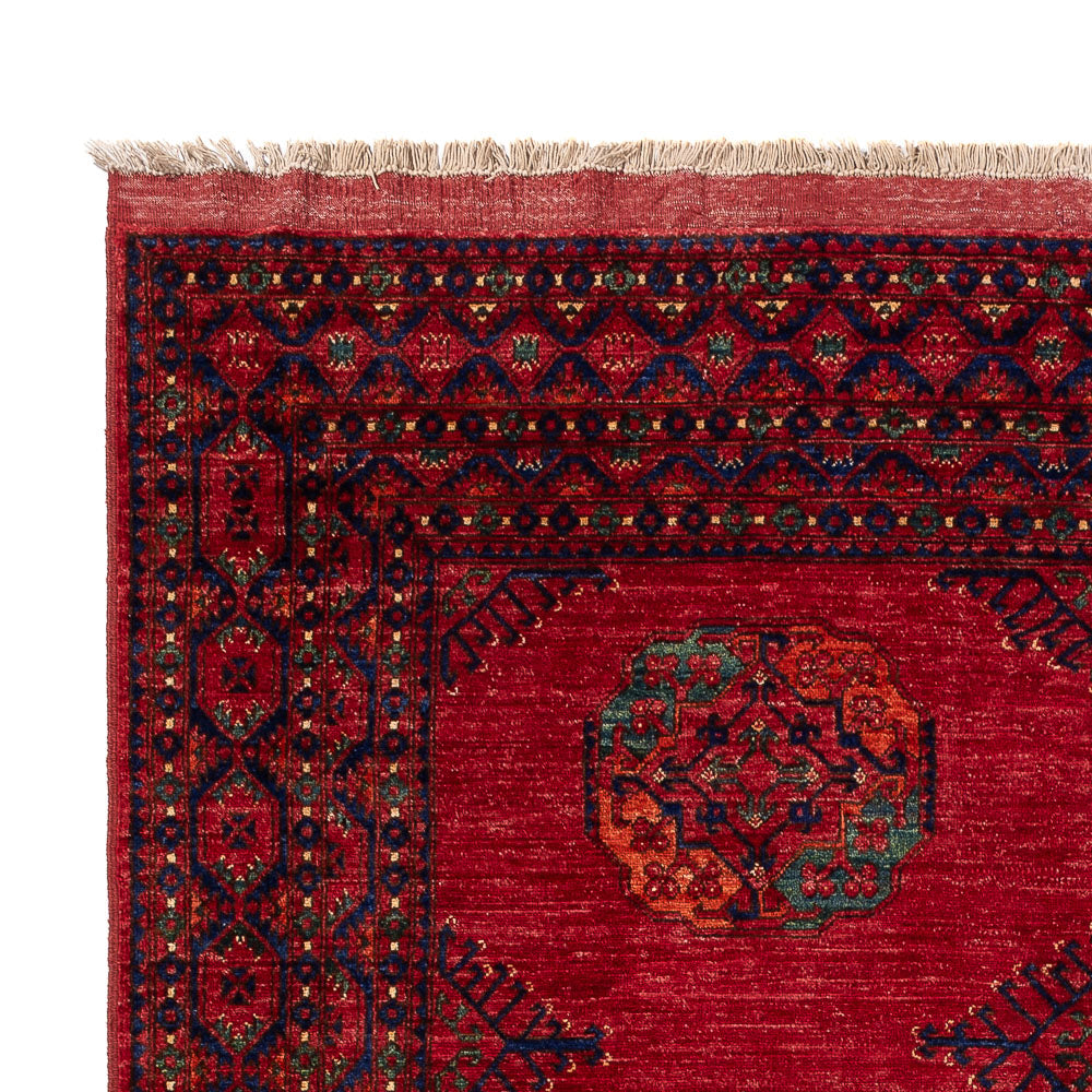 Alfombra afgana - Kunduz - 299 x 220 cm - rojo