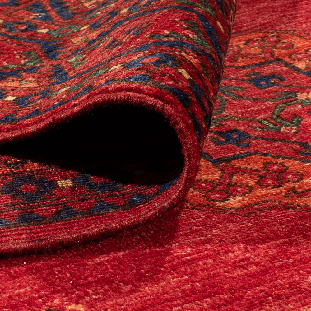 Alfombra afgana - Kunduz - 299 x 220 cm - rojo