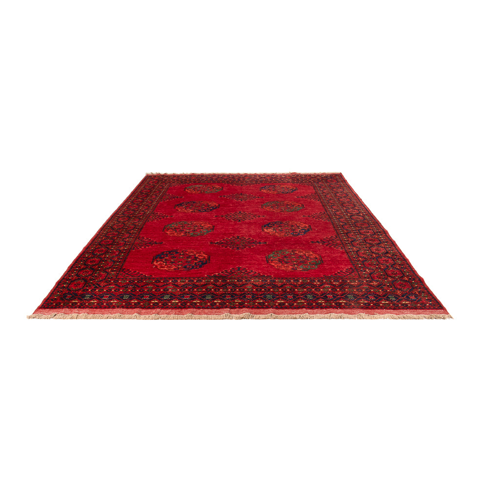 Alfombra afgana - Kunduz - 299 x 220 cm - rojo