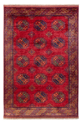 Alfombra afgana - Kunduz - 301 x 200 cm - rojo