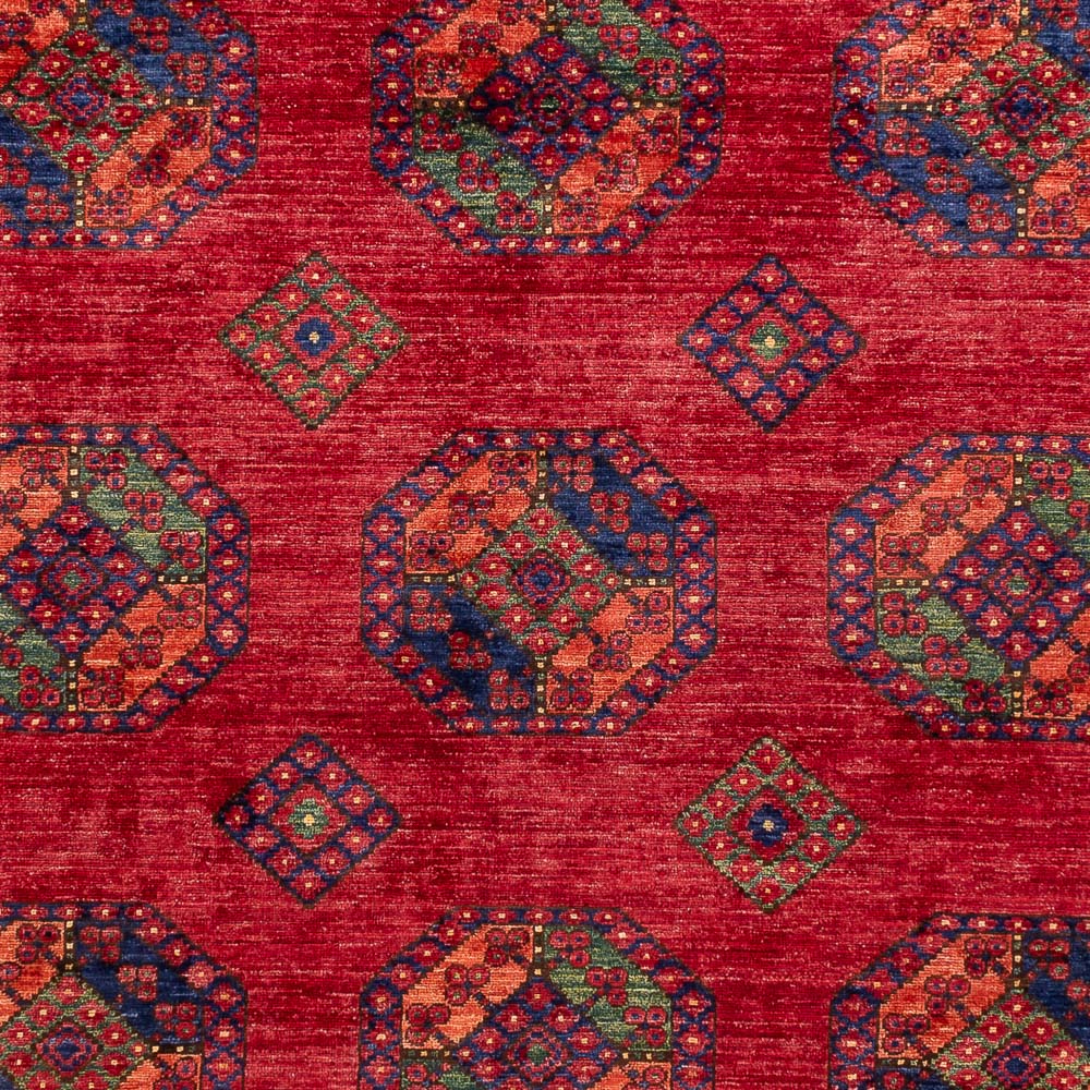 Alfombra afgana - Kunduz - 301 x 200 cm - rojo