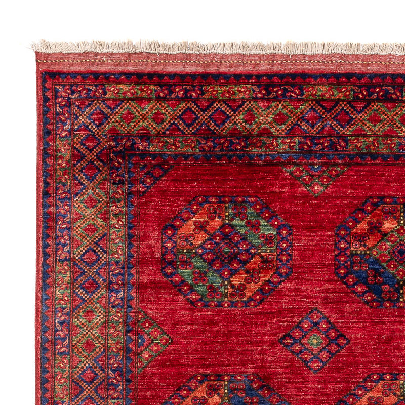 Alfombra afgana - Kunduz - 301 x 200 cm - rojo