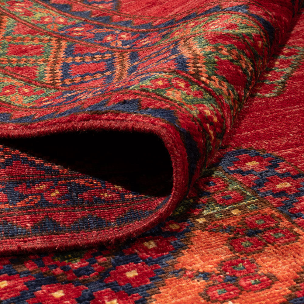 Alfombra afgana - Kunduz - 301 x 200 cm - rojo