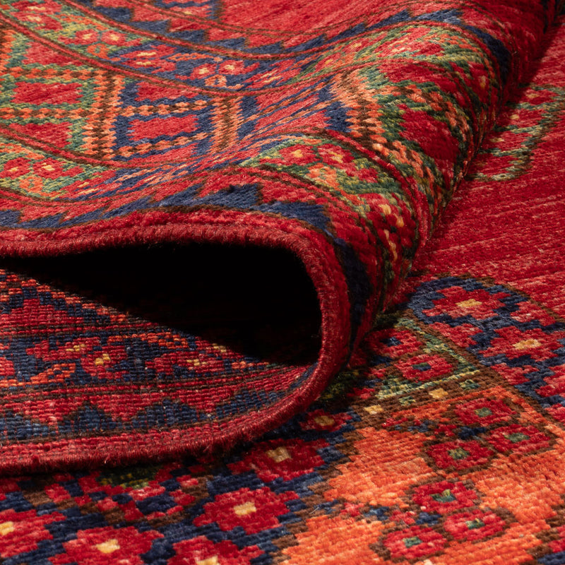 Alfombra afgana - Kunduz - 301 x 200 cm - rojo