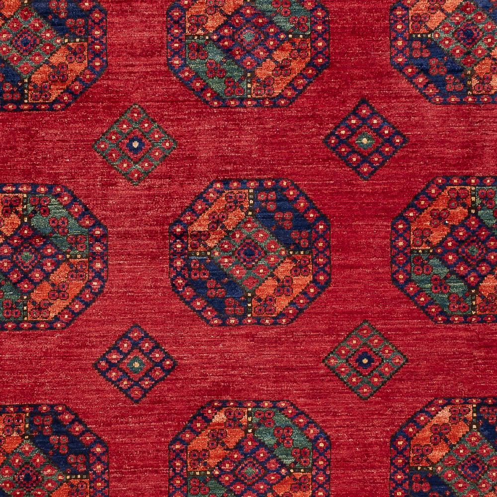 Alfombra afgana - Kunduz - 300 x 206 cm - rojo