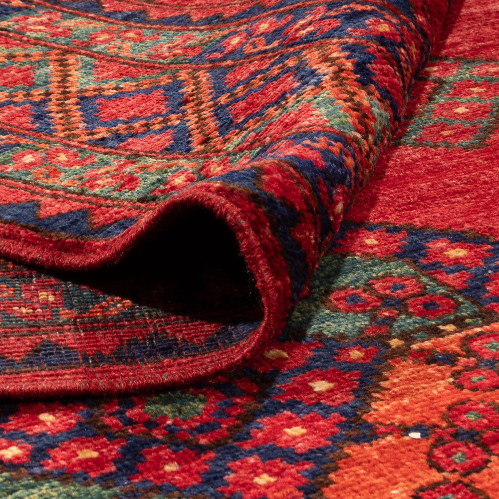Alfombra afgana - Kunduz - 300 x 206 cm - rojo