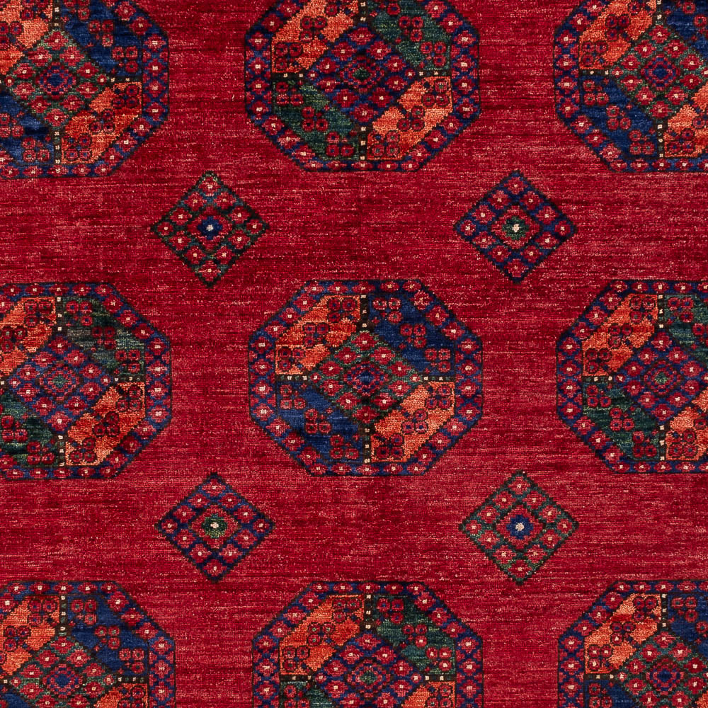 Alfombra afgana - Kunduz - 310 x 206 cm - rojo
