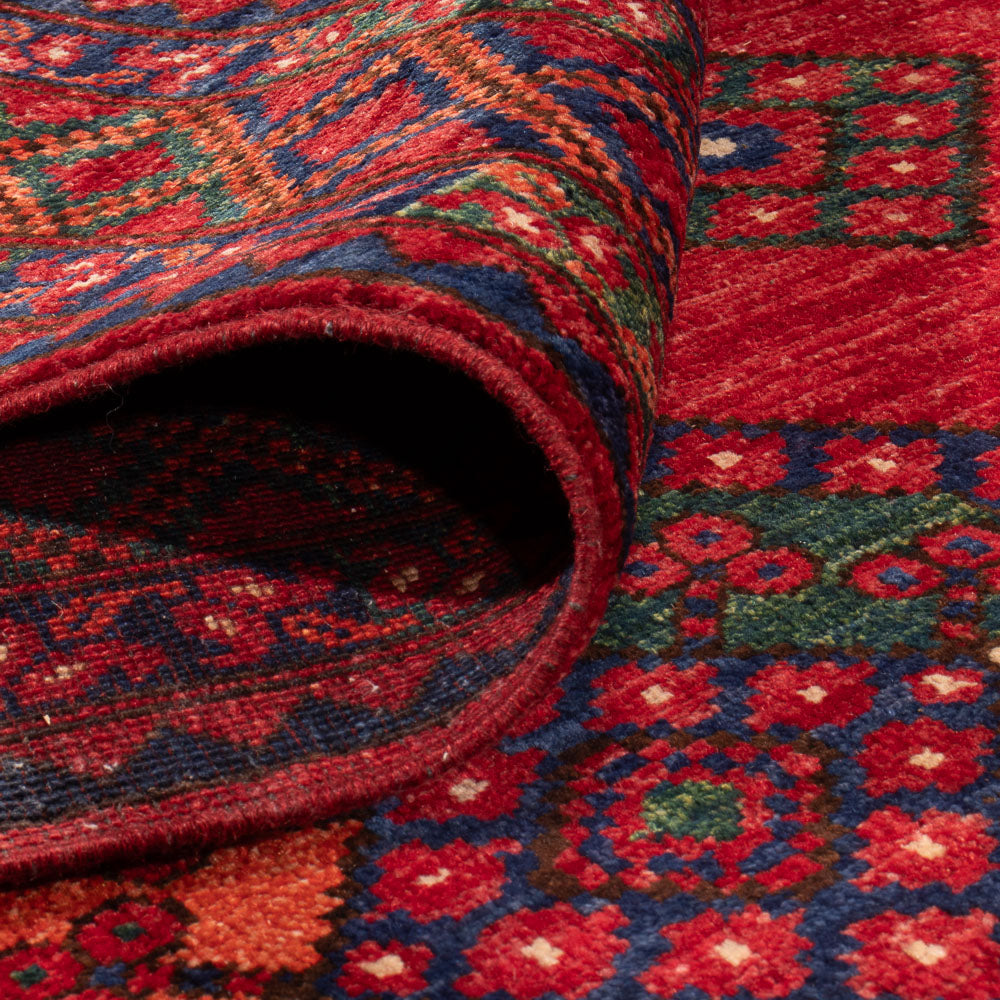 Alfombra afgana - Kunduz - 310 x 206 cm - rojo