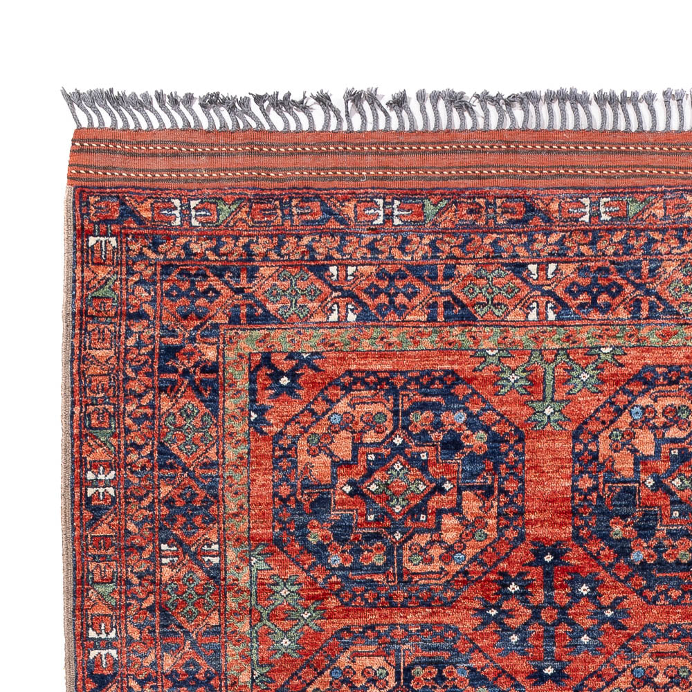 Alfombra afgana - Kunduz - 298 x 205 cm - rojo claro