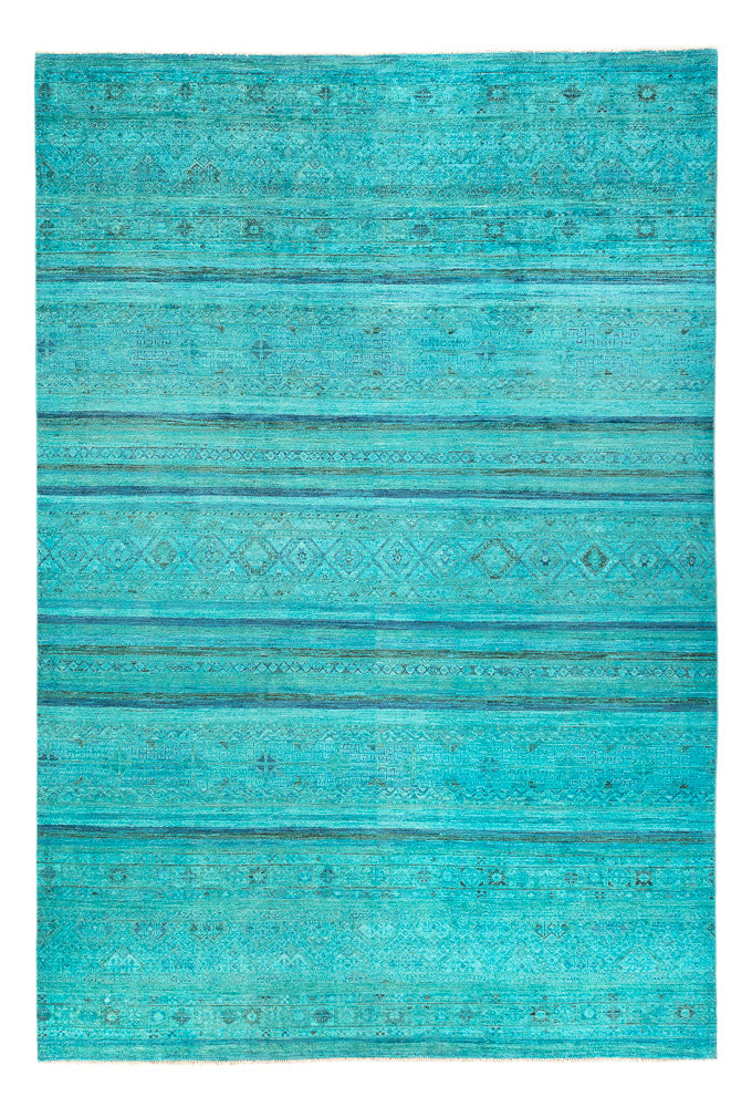 Alfombra Ziegler - Moderna - Vintage/revestido - 295 x 207 cm - turquesa