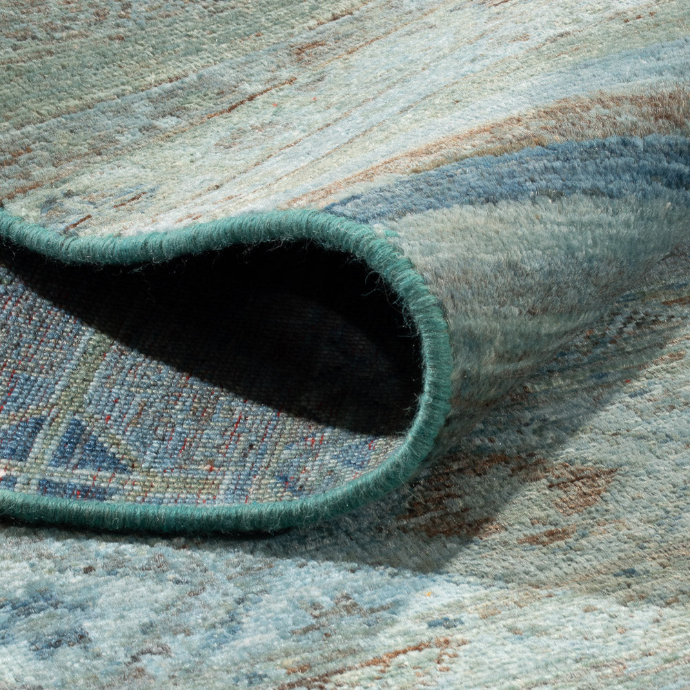 Alfombra Ziegler - Shal - Vintage/revestido - 288 x 207 cm - azul claro