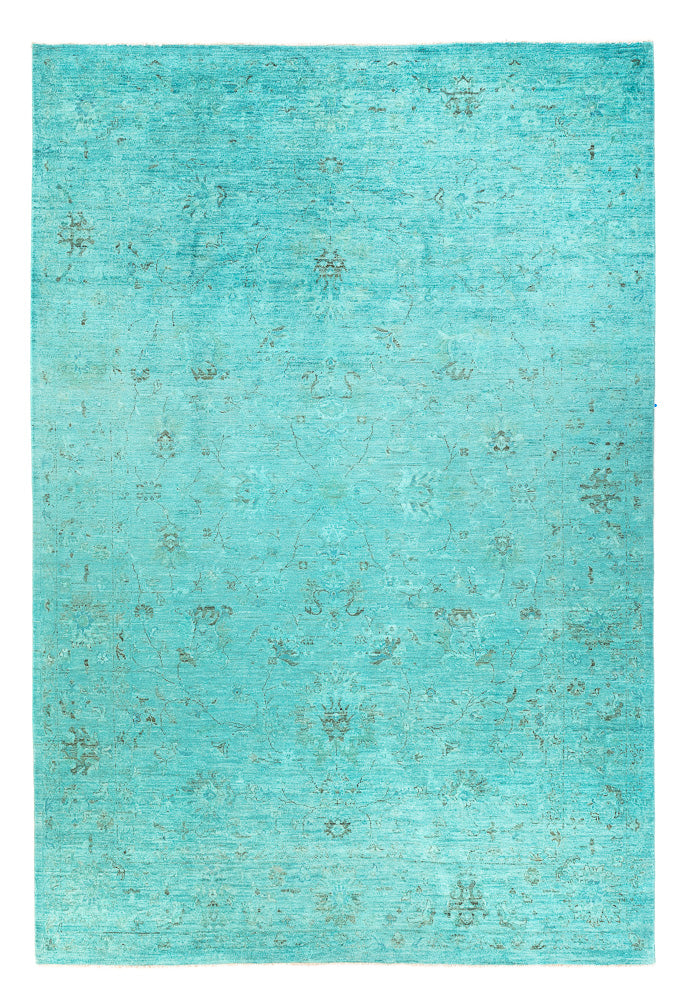 Alfombra Ziegler - Moderna - Vintage/revestido - 293 x 201 cm - turquesa