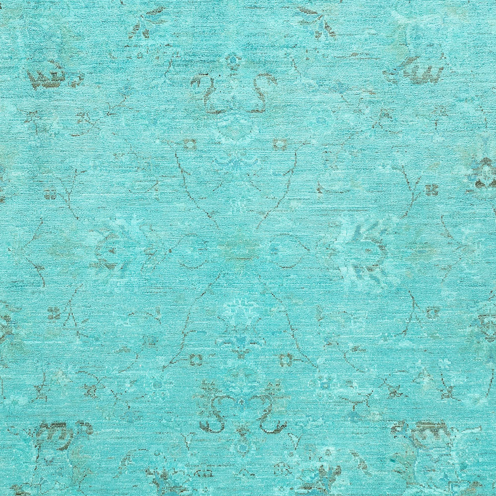 Alfombra Ziegler - Moderna - Vintage/revestido - 293 x 201 cm - turquesa