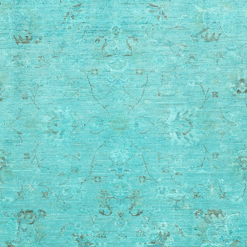Alfombra Ziegler - Moderna - Vintage/revestido - 293 x 201 cm - turquesa