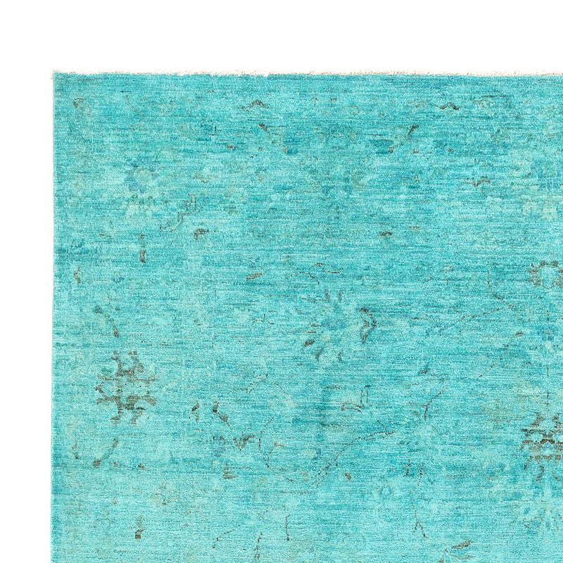Alfombra Ziegler - Moderna - Vintage/revestido - 293 x 201 cm - turquesa
