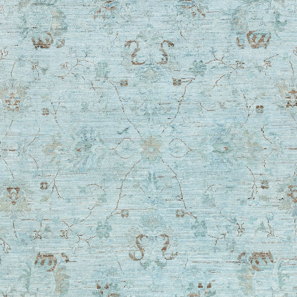 Alfombra Ziegler - Moderna - Vintage/revestido - 300 x 202 cm - azul claro