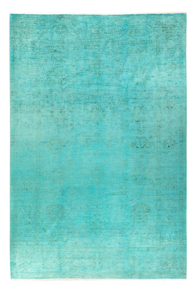 Alfombra Ziegler - Moderna - Vintage/revestido - 292 x 198 cm - turquesa