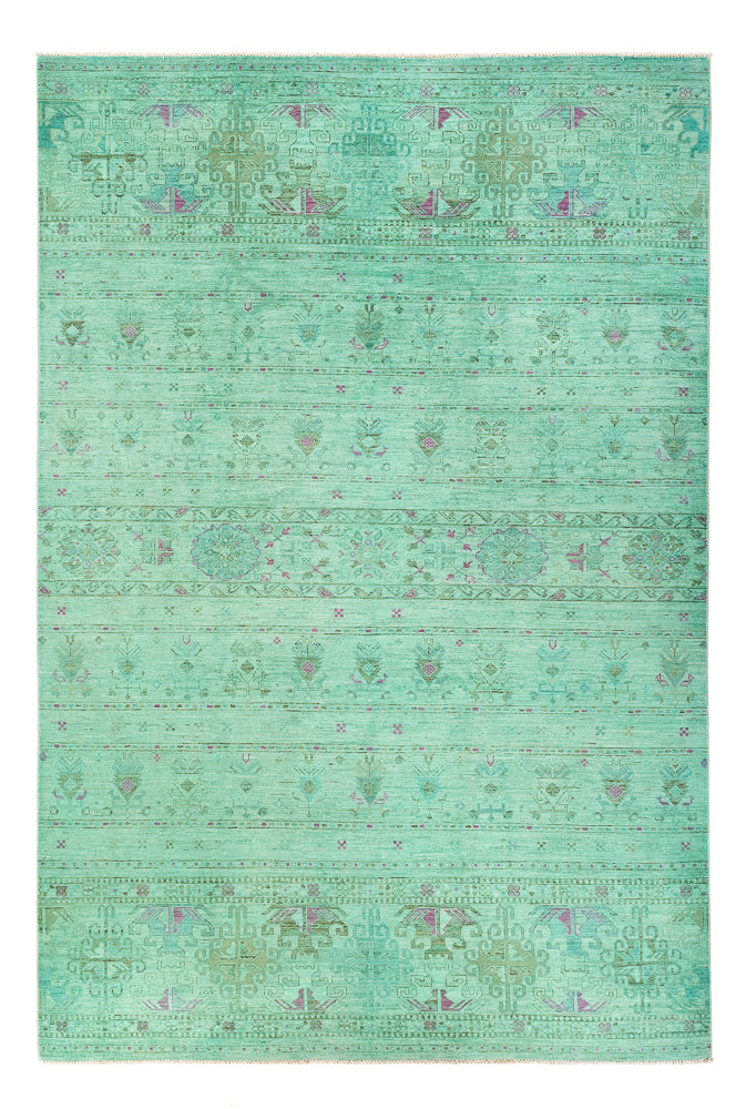 Alfombra Ziegler - Moderna - Vintage/revestido - 308 x 206 cm - verde claro