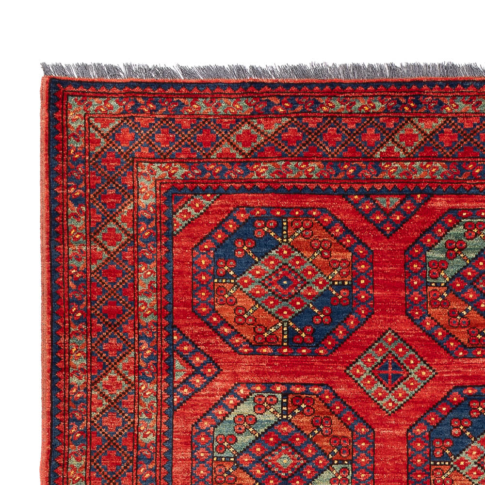 Alfombra afgana - Kunduz - 305 x 209 cm - rojo