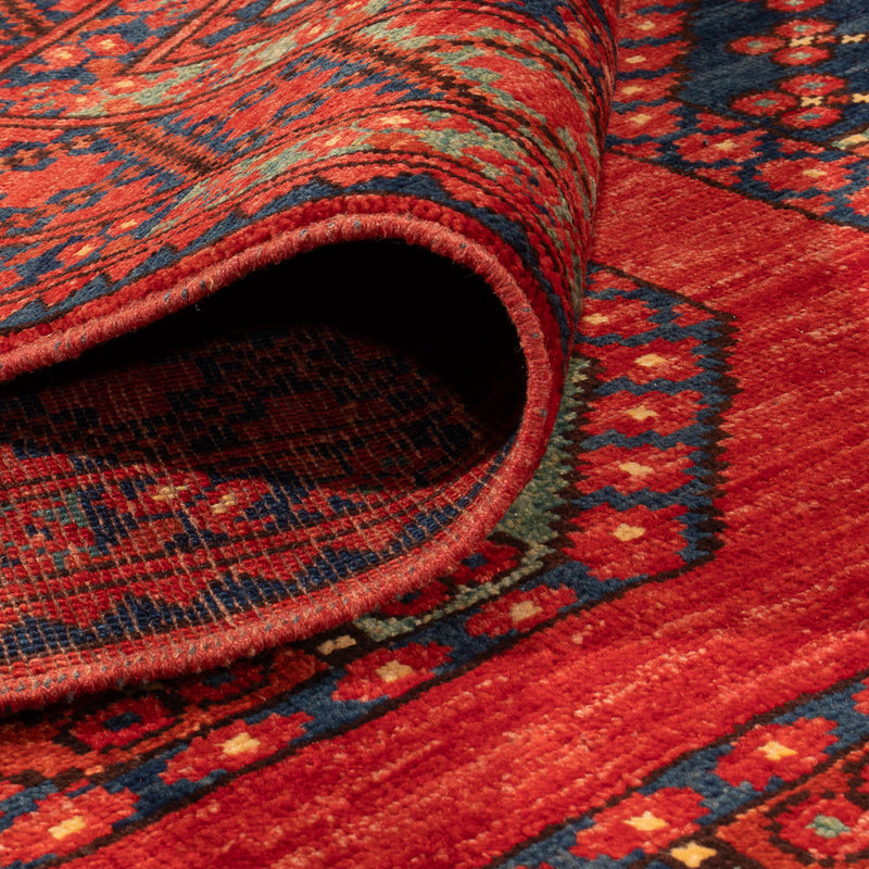 Alfombra afgana - Kunduz - 305 x 209 cm - rojo