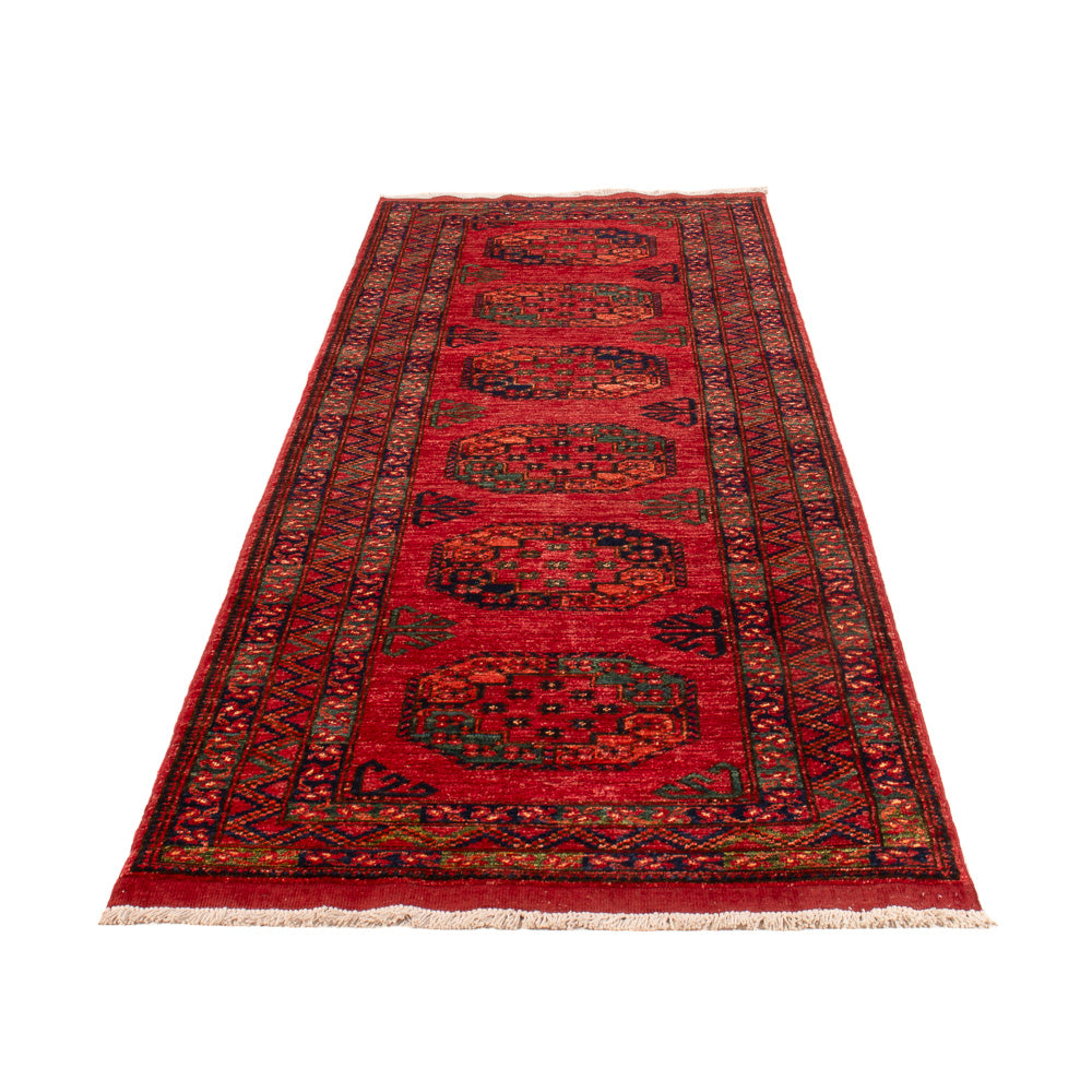 Alfombra de pasillo Alfombra afgana - Kunduz - 300 x 83 cm - rojo