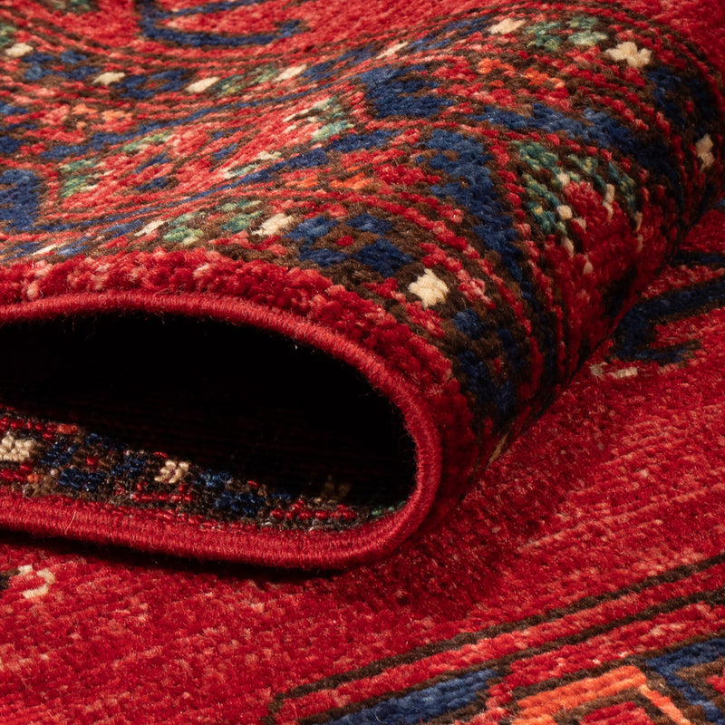 Alfombra de pasillo Alfombra afgana - Kunduz - 305 x 82 cm - rojo