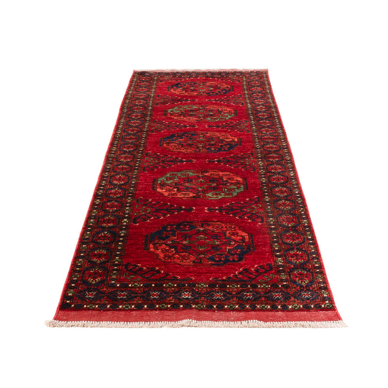 Alfombra de pasillo Alfombra afgana - Kunduz - 305 x 82 cm - rojo