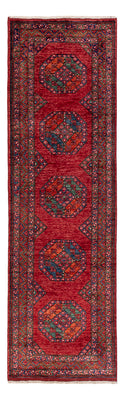 Alfombra de pasillo Alfombra afgana - Kunduz - 291 x 87 cm - rojo