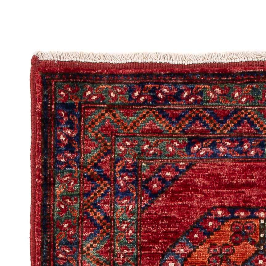 Alfombra de pasillo Alfombra afgana - Kunduz - 291 x 87 cm - rojo