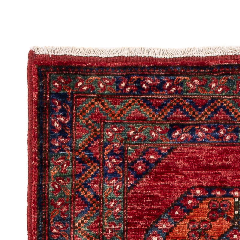 Alfombra de pasillo Alfombra afgana - Kunduz - 291 x 87 cm - rojo
