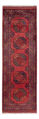 Alfombra de pasillo Alfombra afgana - Kunduz - 260 x 83 cm - rojo