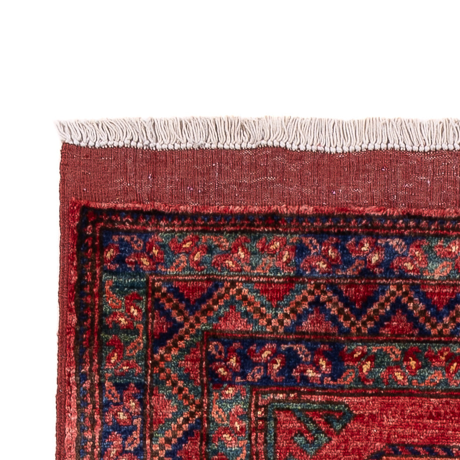 Alfombra de pasillo Alfombra afgana - Kunduz - 260 x 83 cm - rojo