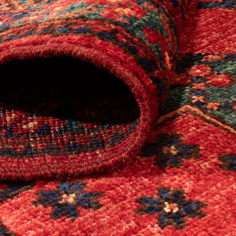 Alfombra de pasillo Alfombra afgana - Kunduz - 260 x 83 cm - rojo