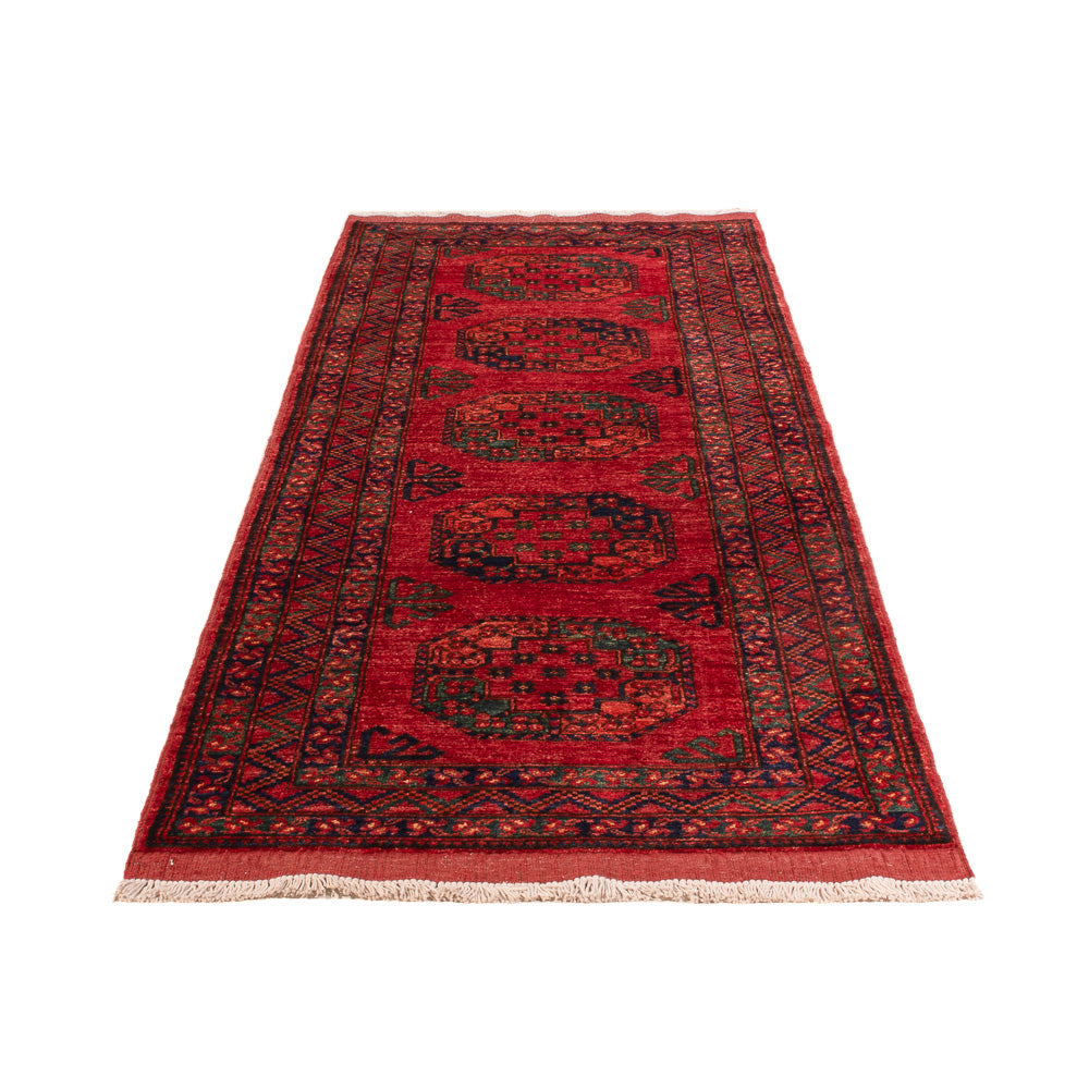 Alfombra de pasillo Alfombra afgana - Kunduz - 260 x 83 cm - rojo