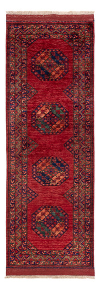 Alfombra de pasillo Alfombra afgana - Kunduz - 237 x 83 cm - rojo
