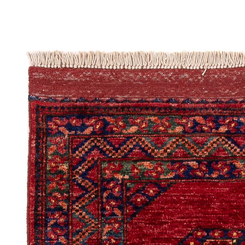 Alfombra de pasillo Alfombra afgana - Kunduz - 237 x 83 cm - rojo