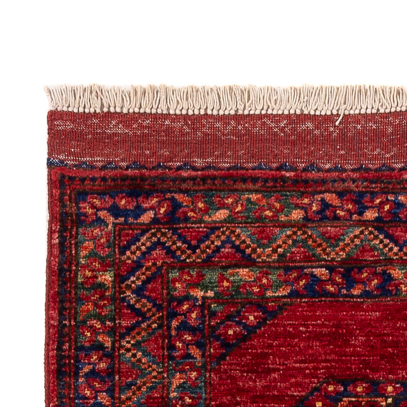 Alfombra de pasillo Alfombra afgana - Kunduz - 237 x 83 cm - rojo