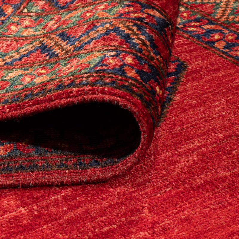 Alfombra de pasillo Alfombra afgana - Kunduz - 237 x 83 cm - rojo