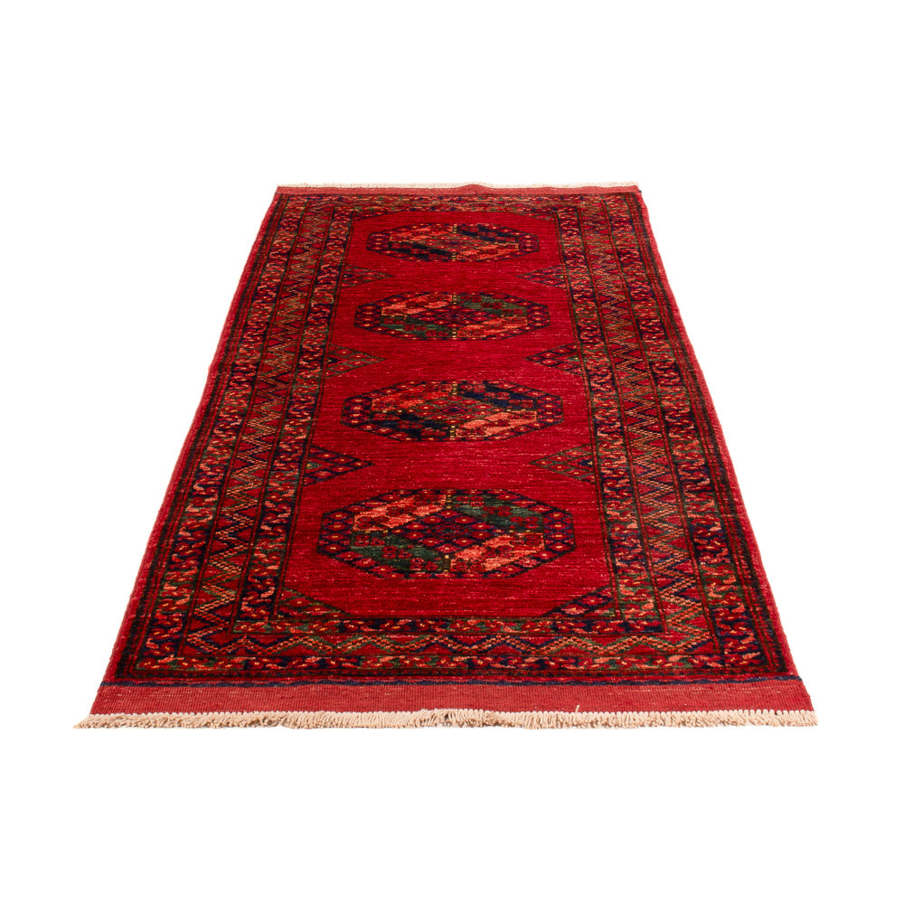 Alfombra de pasillo Alfombra afgana - Kunduz - 237 x 83 cm - rojo