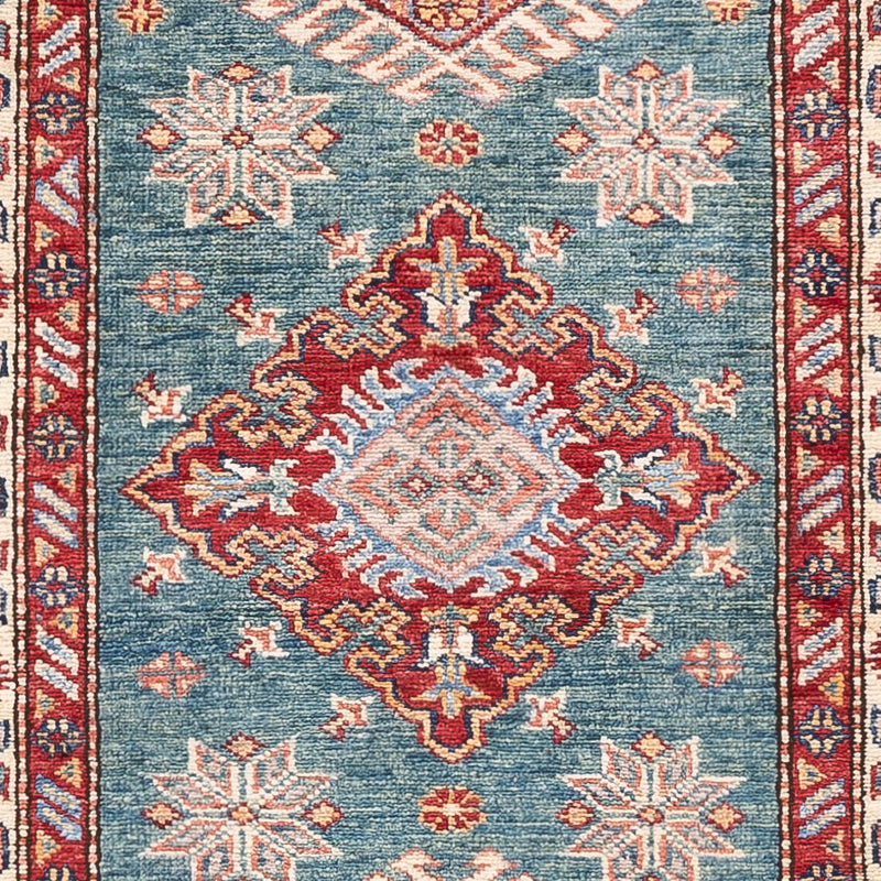 Alfombra de pasillo Alfombra Ziegler - Kazak - 247 x 75 cm - azul oscuro