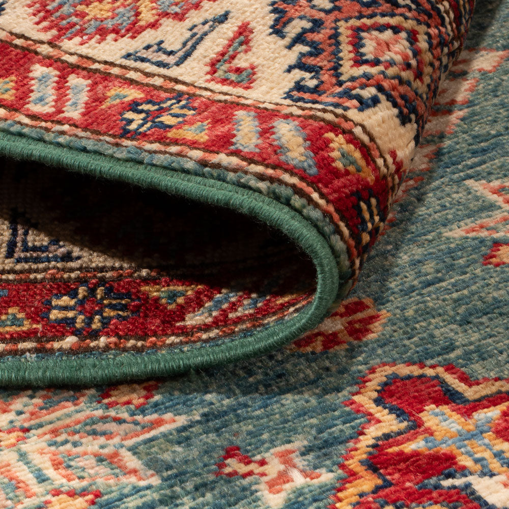 Alfombra de pasillo Alfombra Ziegler - Kazak - 247 x 75 cm - azul oscuro